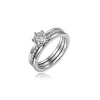 Vacker ring i Silver med 15 diamant stenar - Storlek 8<VSmycken Best