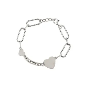 Vintage 925 Silver Kärlekshjärtan Armband<VSmycken Clearance