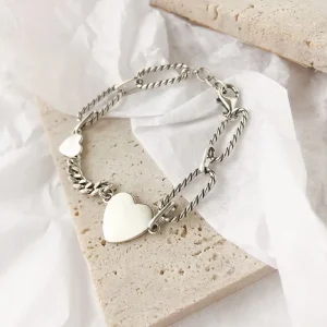 Vintage 925 Silver Kärlekshjärtan Armband<VSmycken Clearance