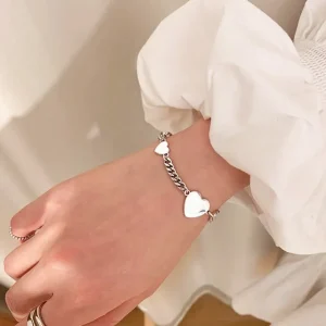 Vintage 925 Silver Kärlekshjärtan Armband<VSmycken Clearance
